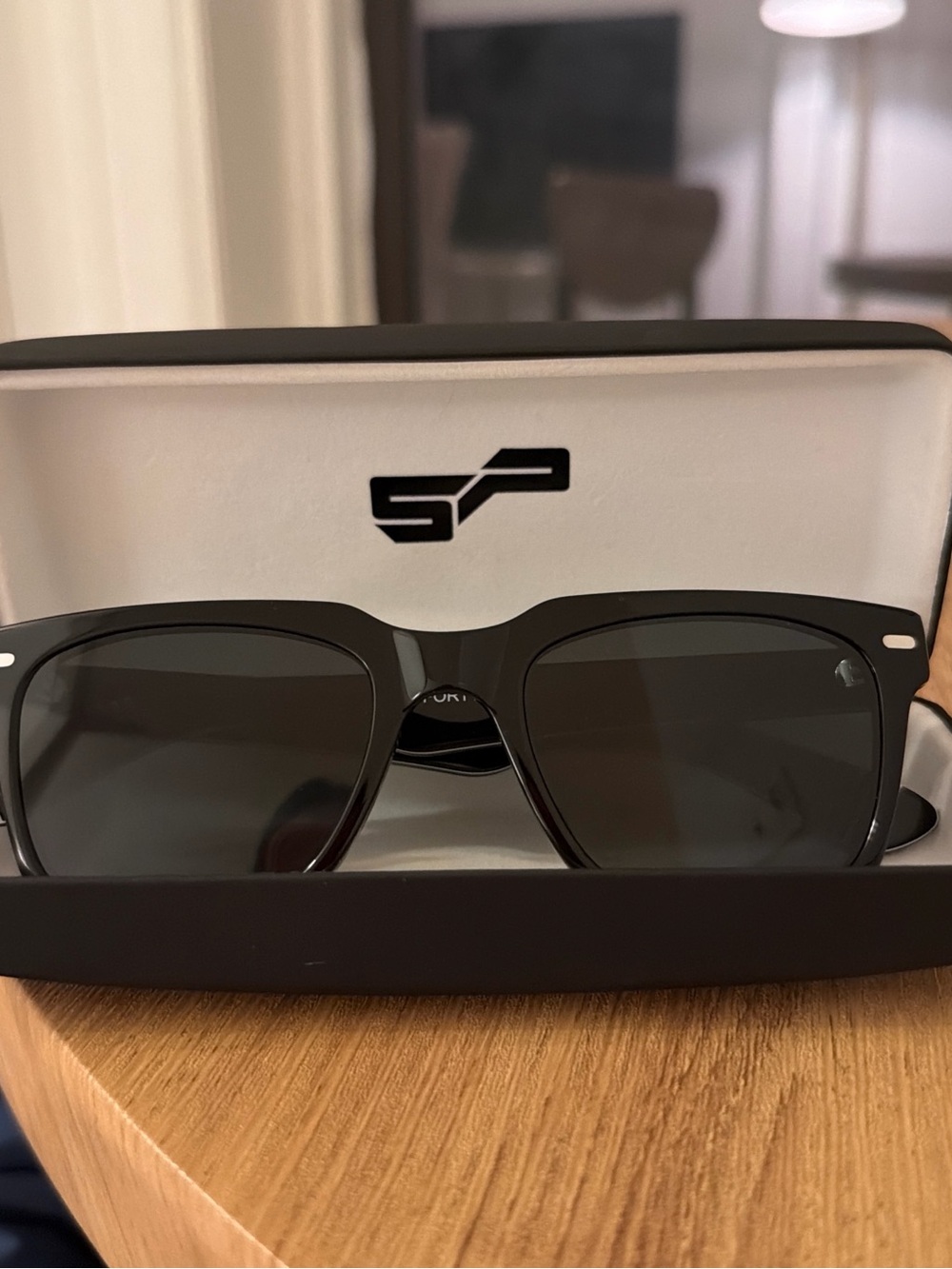 Spitfire Black Rectangular Sunglasses - Picture 4 of 4